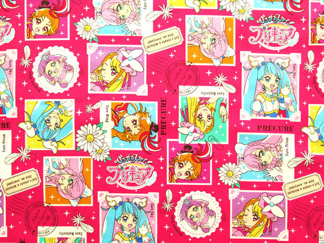 precure キャラクター 生地 ひろがるスカイ！ プリキュア #30 【オックス/コットン100％】 2023年春向け最新柄 入園用 入学用 布 生地 キャラクター生地 ひろがるスカイプリキュア  ぷりきゅあ character fabric プリキュアシリーズ